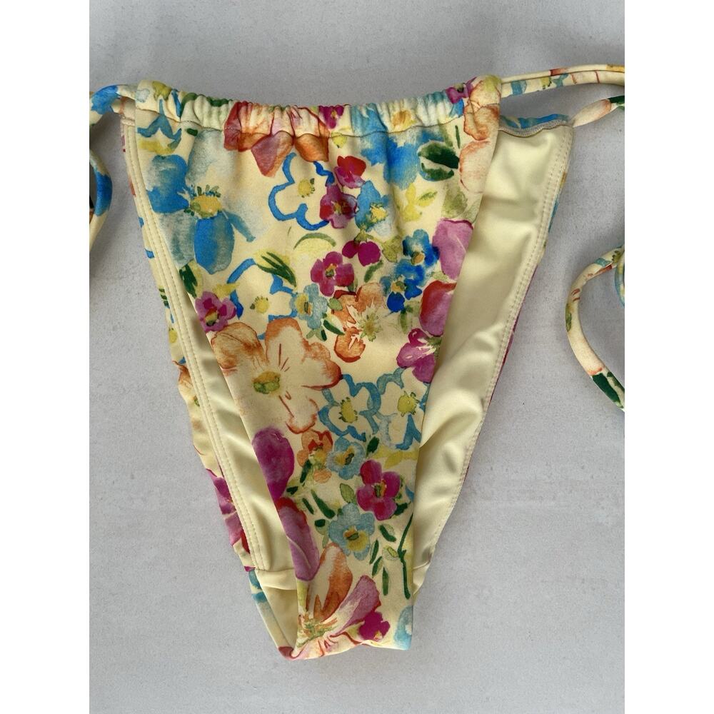 Pacsun Swim String Bikini Bottom Floral Swimwear Beach Summer - Picture 2 of 8
